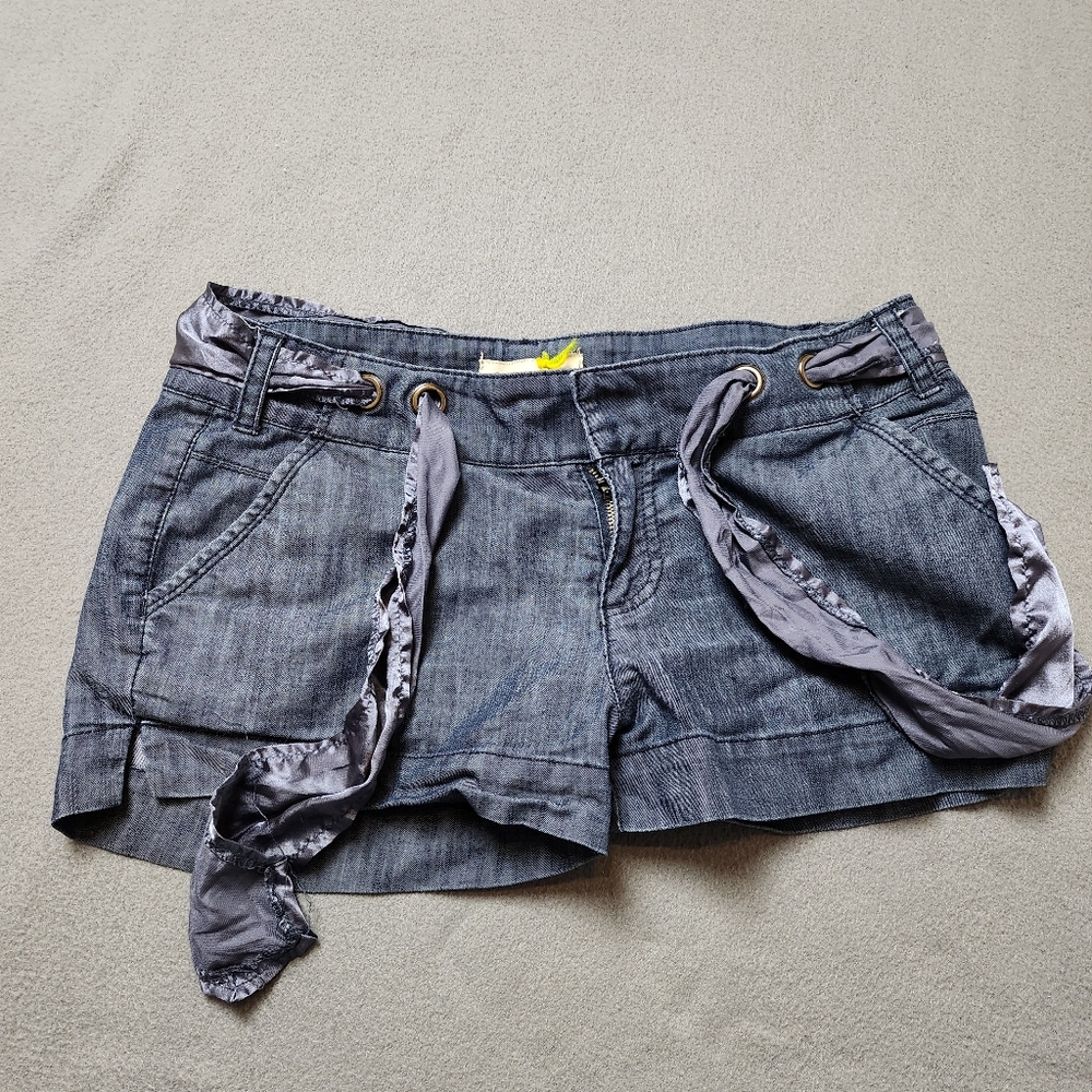 Ci Sono Women's Shorts With Ribbon Belt Large Y2k Style
